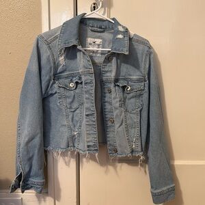 Hollister distressed Jean jacket Size Medium